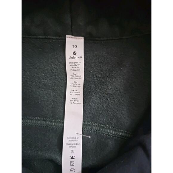 Lululemon ~Woman Size 10~ Scuba Hoodie Cotton Blend Incognito Camo Green/Black. - Picture 10 of 16